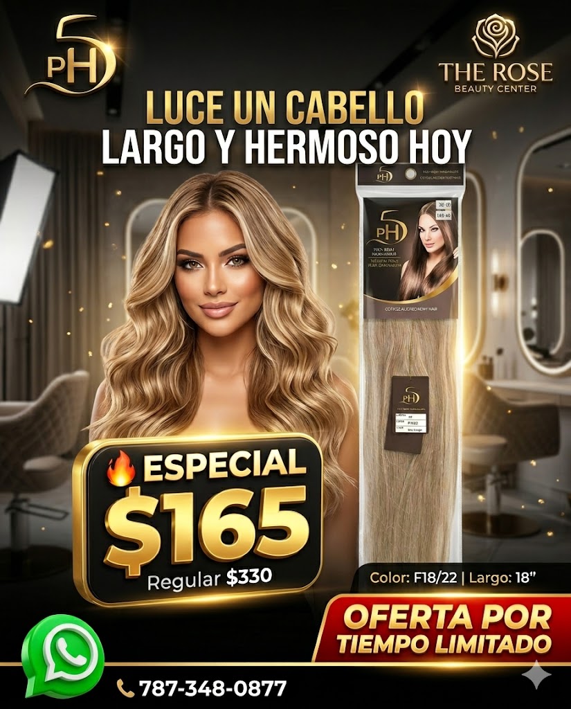 ✨ PH5 Silky Straight 18” Color #F18/22 – Extensiones Premium 100% Cabello Humano Remy ✨