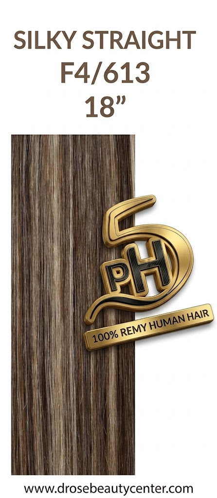 ✨ PH5 Silky Straight 18” Color #F4/613 – Extensiones Premium 100% Cabello Humano Remy ✨