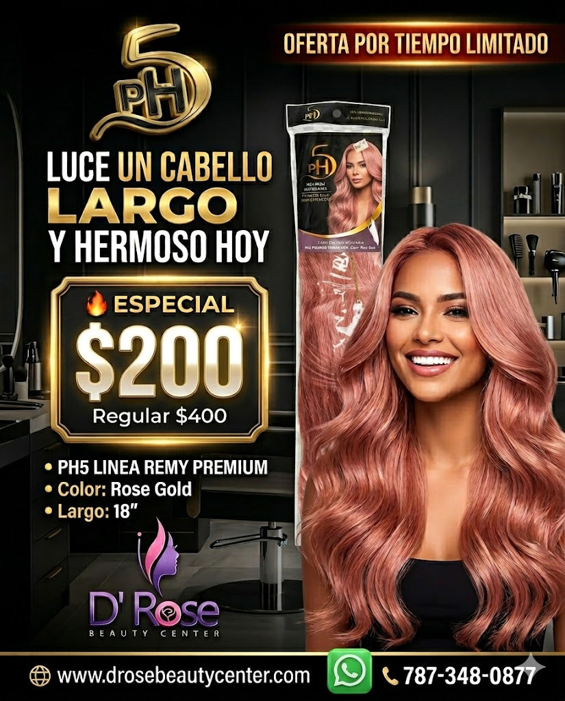 ✨ PH5 Silky Straight 18” Color #F27/613 – Extensiones Premium 100% Cabello Humano Remy ✨ (Copy)