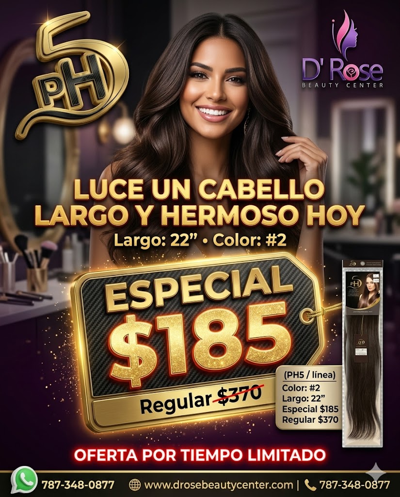 ✨ Extensiones PH5 Silky Straight 22” Color #4 (Marrón Oscuro) – 100% Remy Human Hair ✨