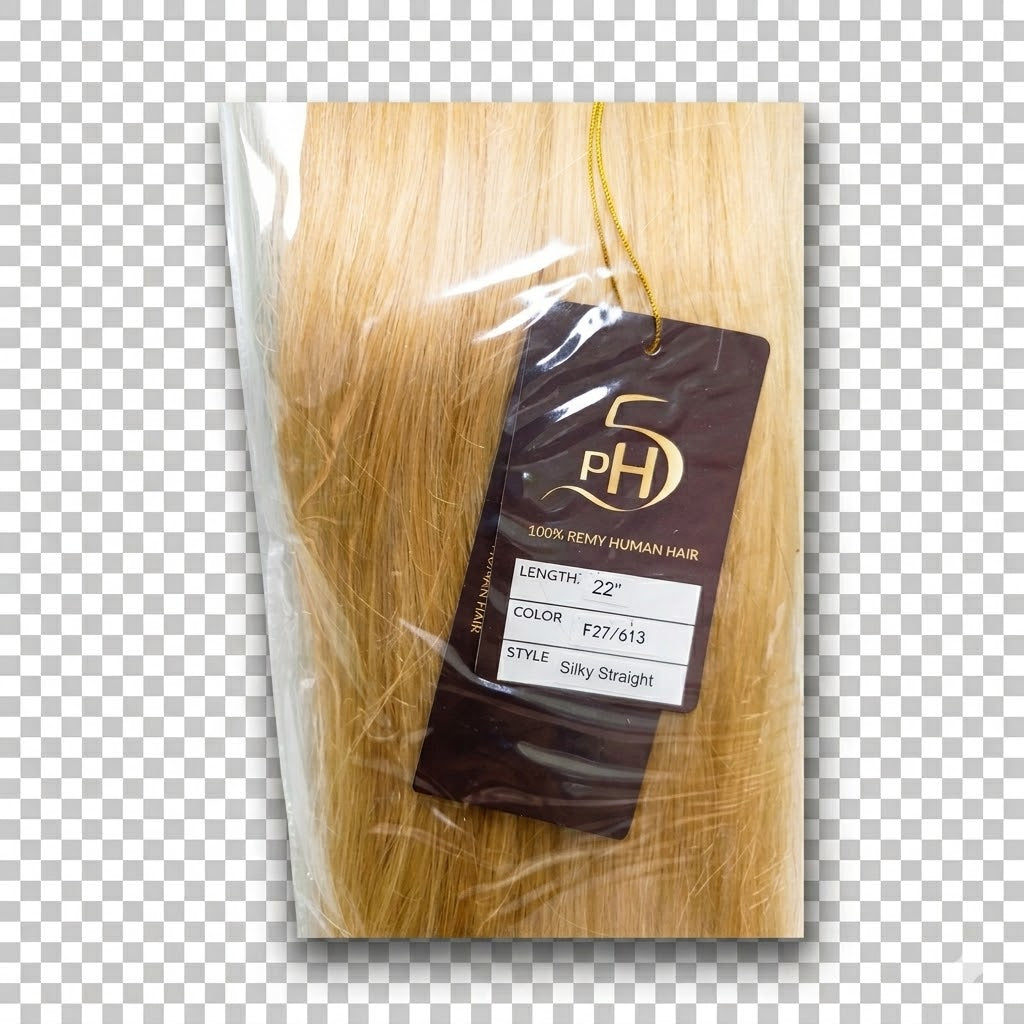 ✨ Extensiones PH5 Silky Straight 22” Color #F27/613 – 100% Remy Human Hair Balayage Blonde ✨