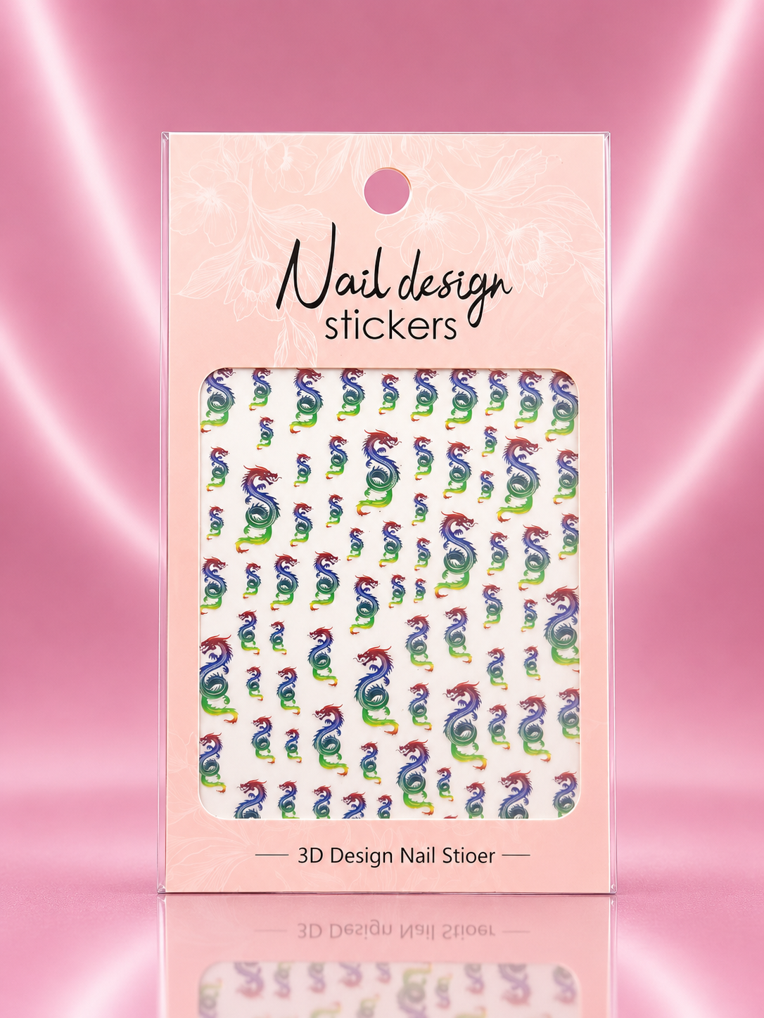 Nail Design Stickers Dragones Multicolor 3D PJ-002
