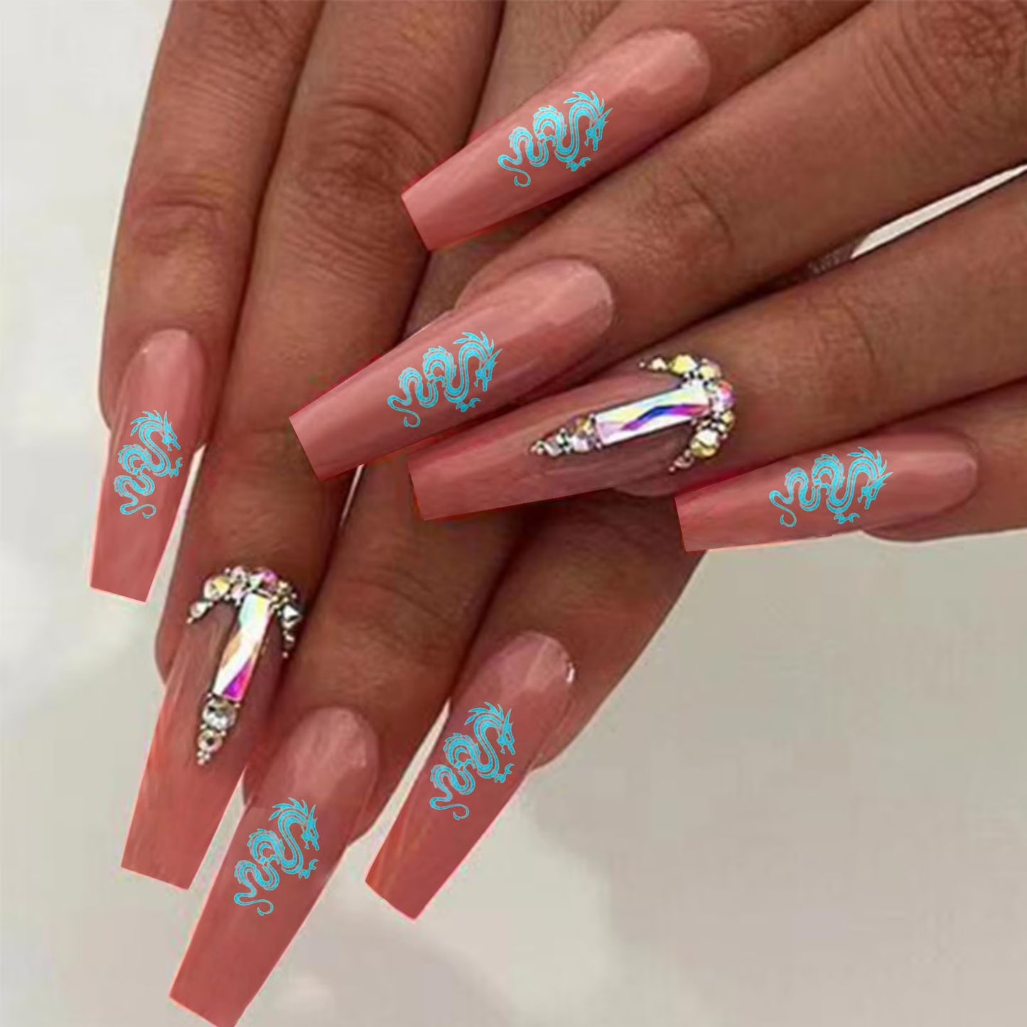 Nail Design Stickers Dragones Multicolor 3D PJ-002