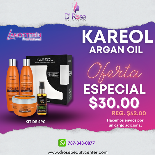 KAREOL ARGAN OIL KIT DE MANTENIMIENTO 4PC PK3810203