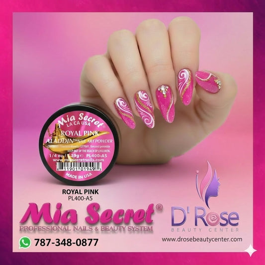 💗✨ Mia Secret® ROYAL PINK – Acrílico Profesional ALADDIN Collection 1/4 oz (PL400-A5) ✨💗