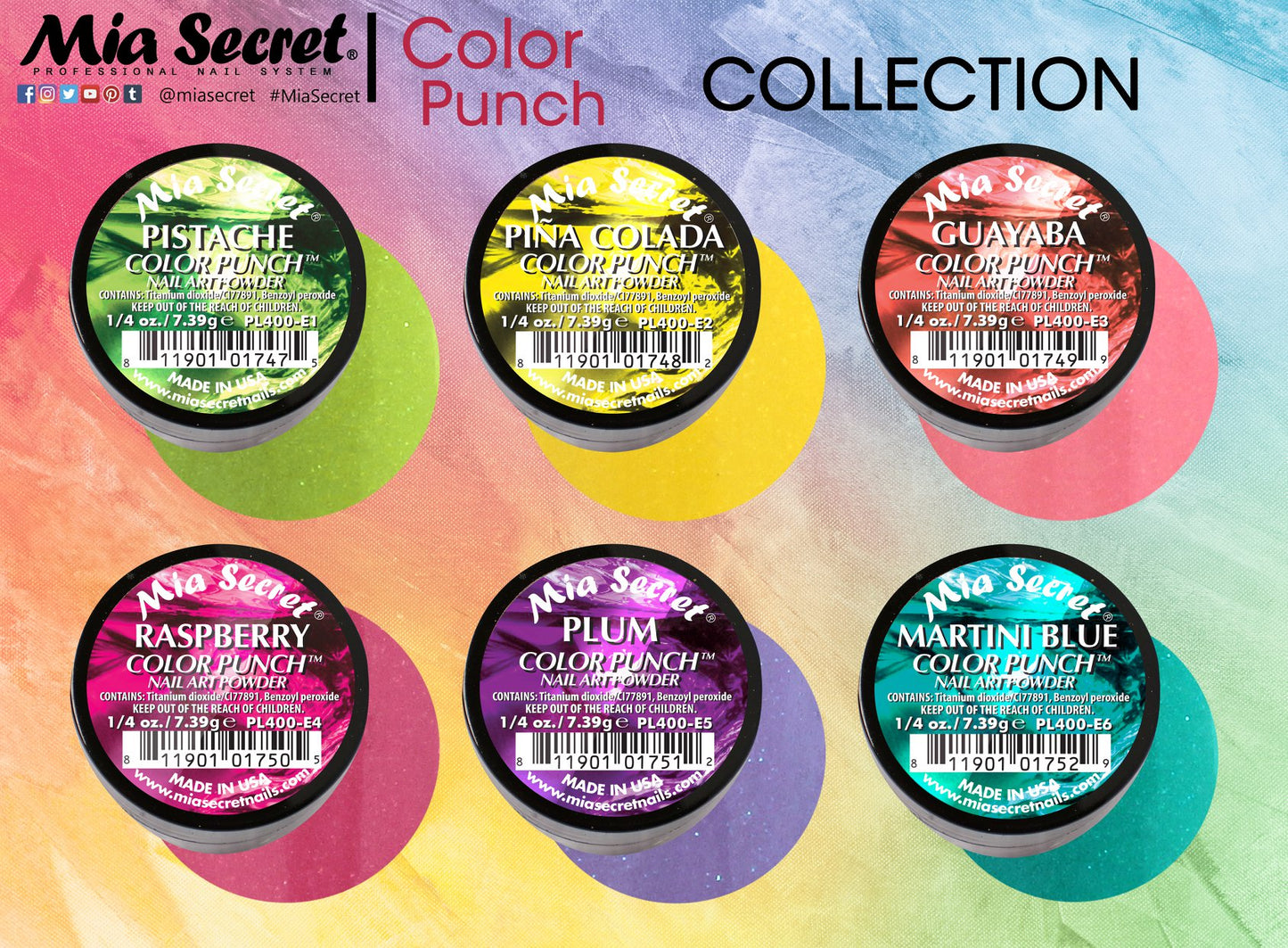 💥 MIA SECRET – COLOR PUNCH™ KIT 6 PIEZAS