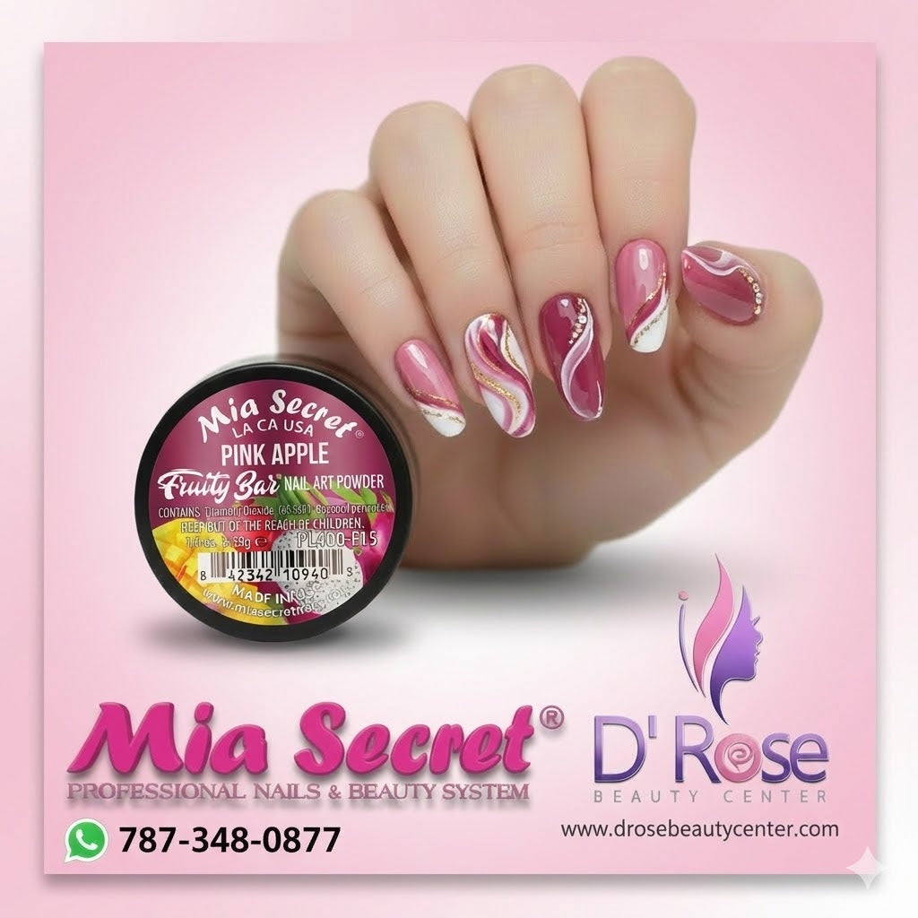 🍎💗 Mia Secret® Pink Apple – Fruity Bar Collection | Acrílico Profesional 1/4 oz (PL400-F15)
