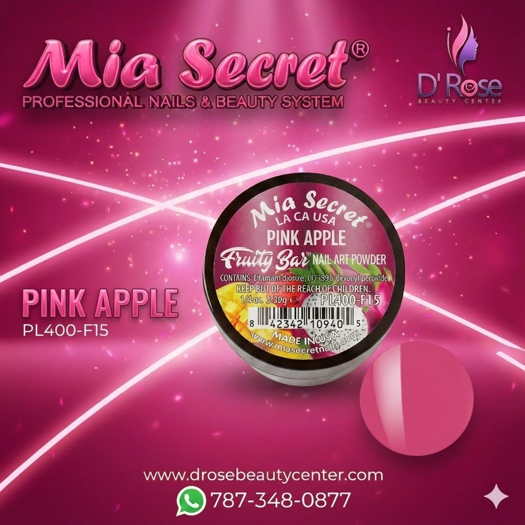 🍎💗 Mia Secret® Pink Apple – Fruity Bar Collection | Acrílico Profesional 1/4 oz (PL400-F15)