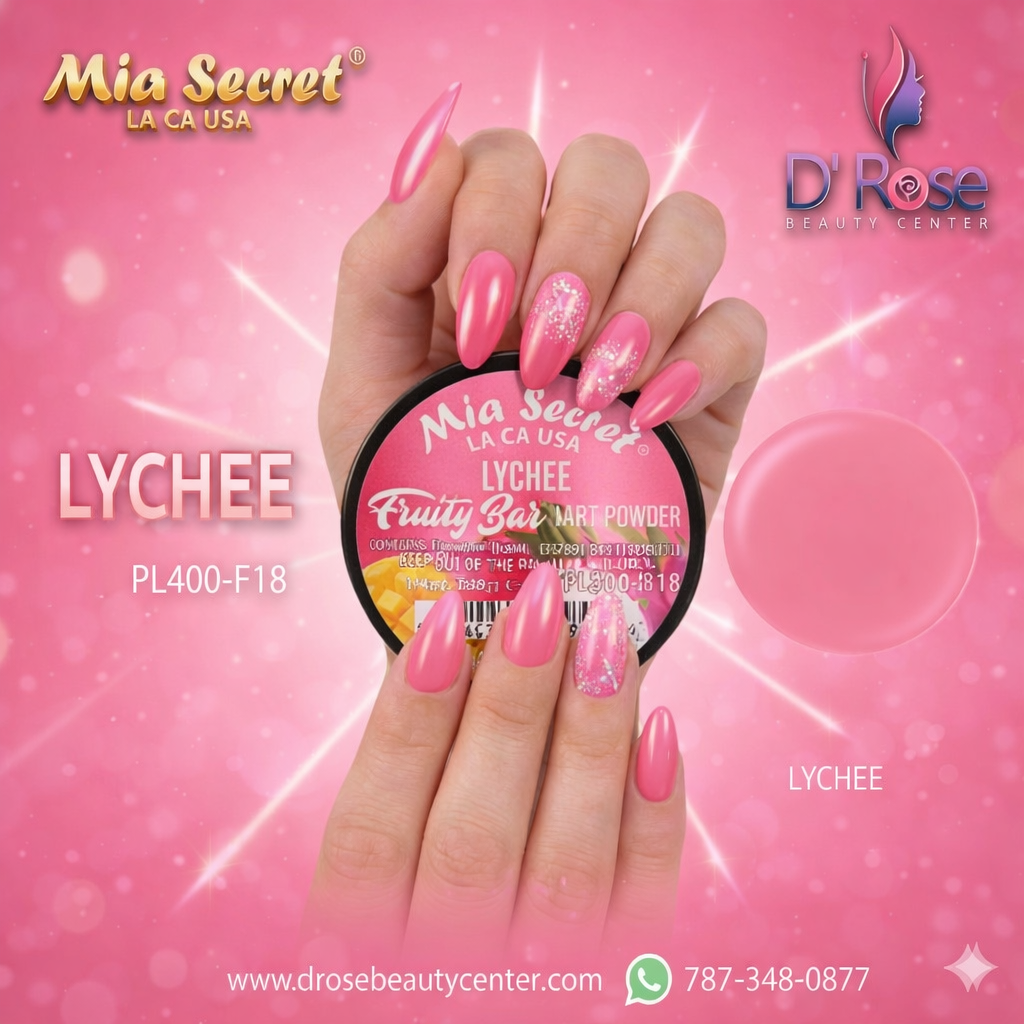 🍑✨ MIA SECRET® LYCHEE – FRUITY BAR COLLECTION | Acrílico Profesional 1/4 oz (PL400-F18)