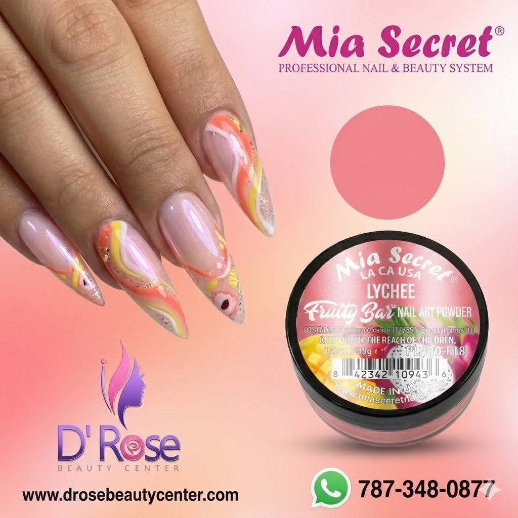 🍑✨ MIA SECRET® LYCHEE – FRUITY BAR COLLECTION | Acrílico Profesional 1/4 oz (PL400-F18)
