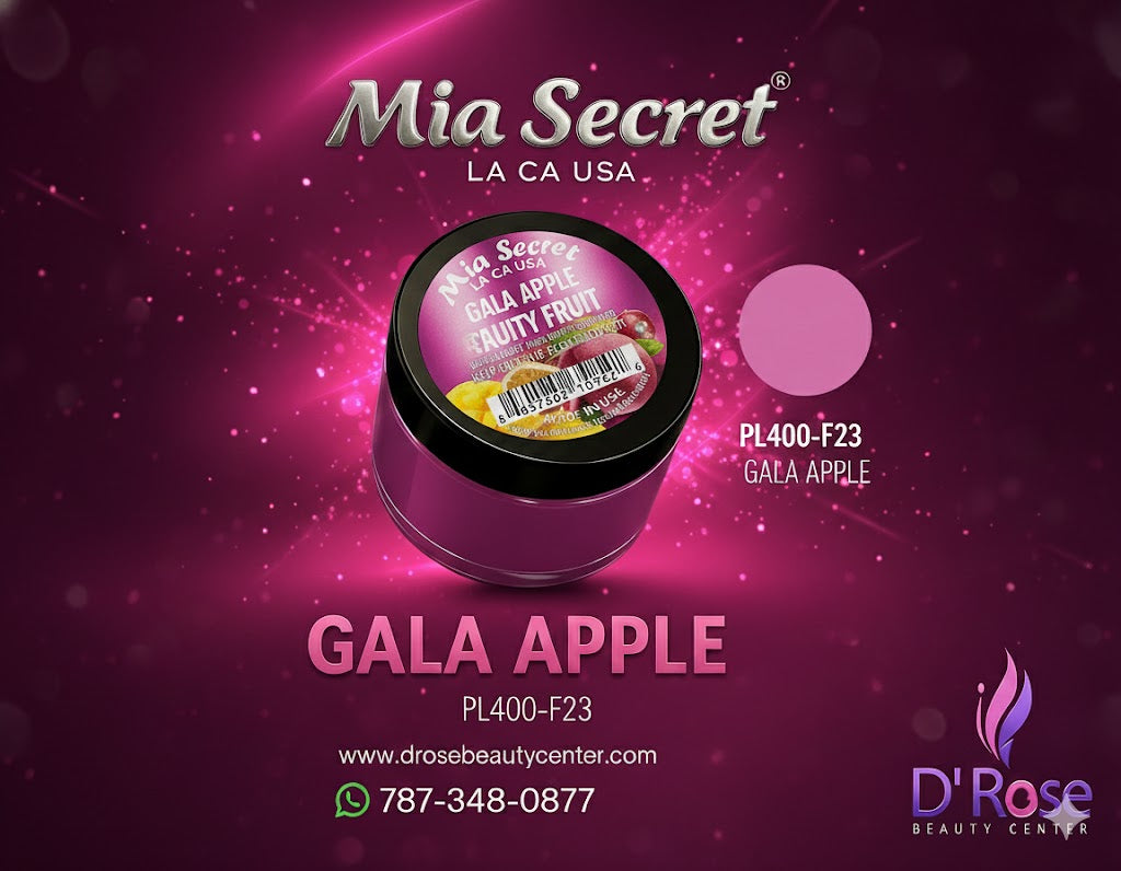 💖&nbsp;Mia Secret Polvo Acrílico Gala Apple (1/4 oz) | Colección Fruity Bar, Tono Malva Vibrante PL400-F23
