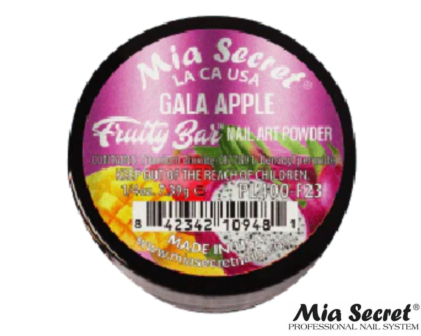💖&nbsp;Mia Secret Polvo Acrílico Gala Apple (1/4 oz) | Colección Fruity Bar, Tono Malva Vibrante PL400-F23