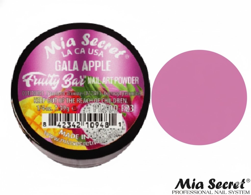 💖&nbsp;Mia Secret Polvo Acrílico Gala Apple (1/4 oz) | Colección Fruity Bar, Tono Malva Vibrante PL400-F23