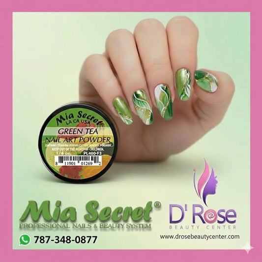 🍵✨ Mia Secret® GREEN TEA – Acrílico Profesional FRUITY Collection | Verde Natural Elegante (1/4 oz)