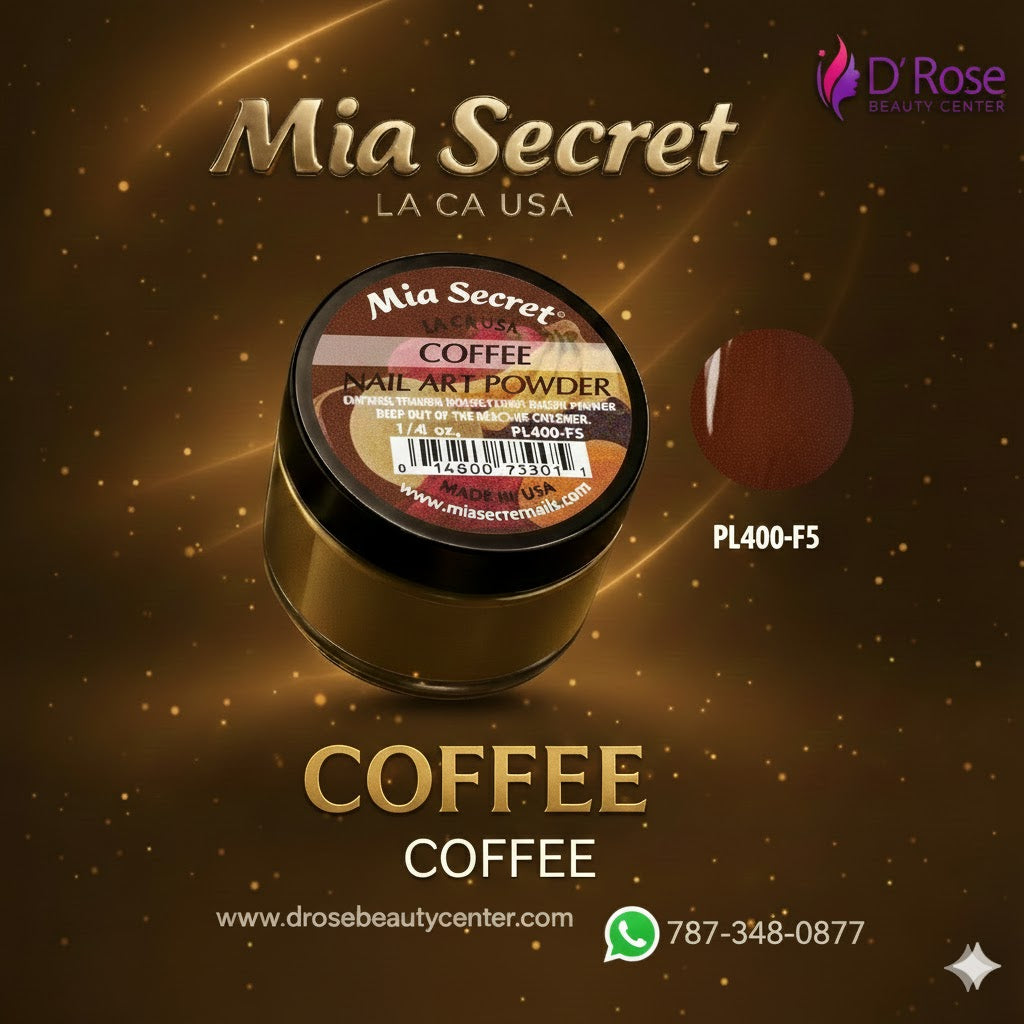 ☕✨ MIA SECRET – COFFEE PL400-F5 ✨☕ Nail Art Powder Acrílico 1/4 oz