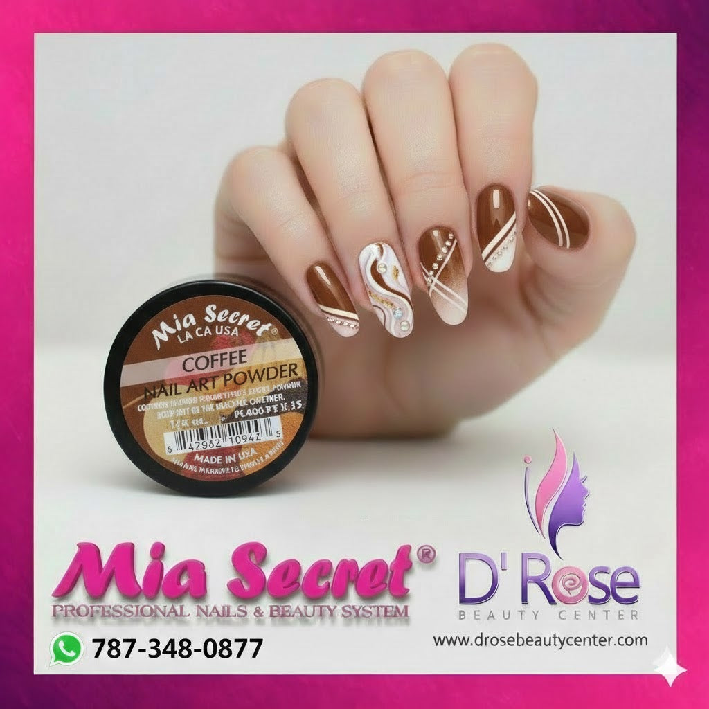 ☕✨ MIA SECRET – COFFEE PL400-F5 ✨☕ Nail Art Powder Acrílico 1/4 oz