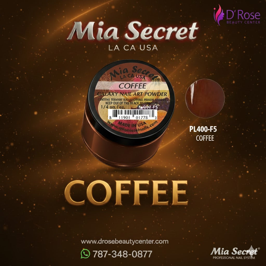 ☕✨ MIA SECRET – COFFEE PL400-F5 ✨☕ Nail Art Powder Acrílico 1/4 oz