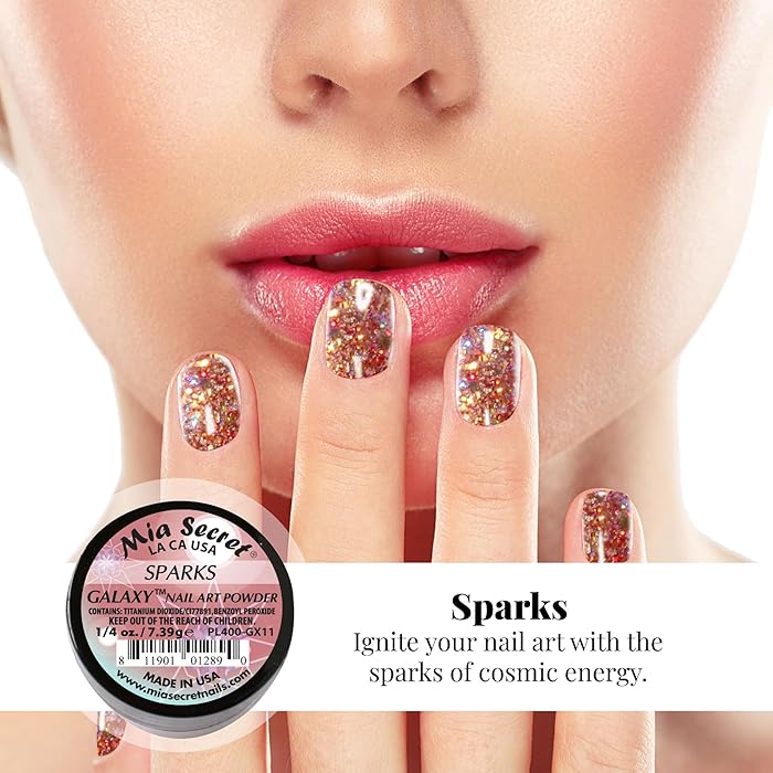 💎✨ MIA SECRET – GALAXY COLLECTION ✨💎 SPARKS PL400-GX11 | Nail Art Powder Acrílico Profesional – 1/4 oz