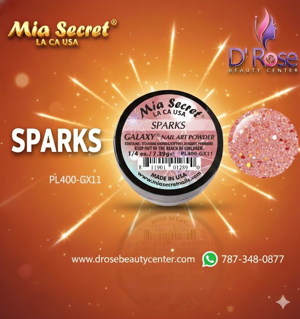 💎✨ MIA SECRET – GALAXY COLLECTION ✨💎 SPARKS PL400-GX11 | Nail Art Powder Acrílico Profesional – 1/4 oz