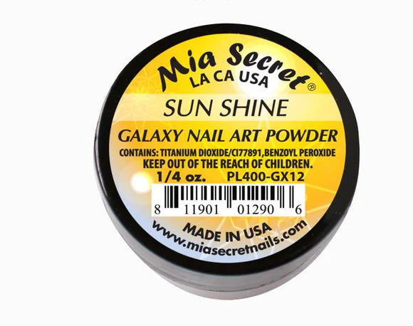 Mia Secret Polvo Acrílico Sun Shine (1/4 oz) | Colección Galaxy, Coloración Premium PL400-GX12