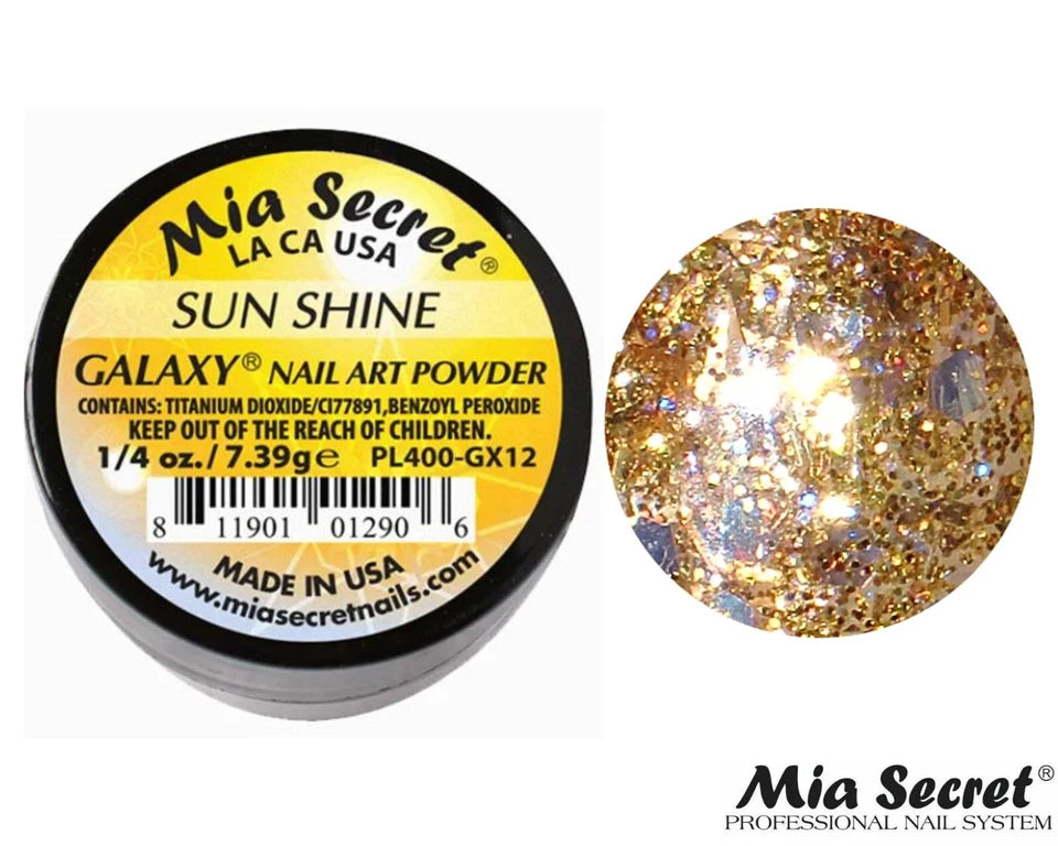 Mia Secret Polvo Acrílico Sun Shine (1/4 oz) | Colección Galaxy, Coloración Premium PL400-GX12