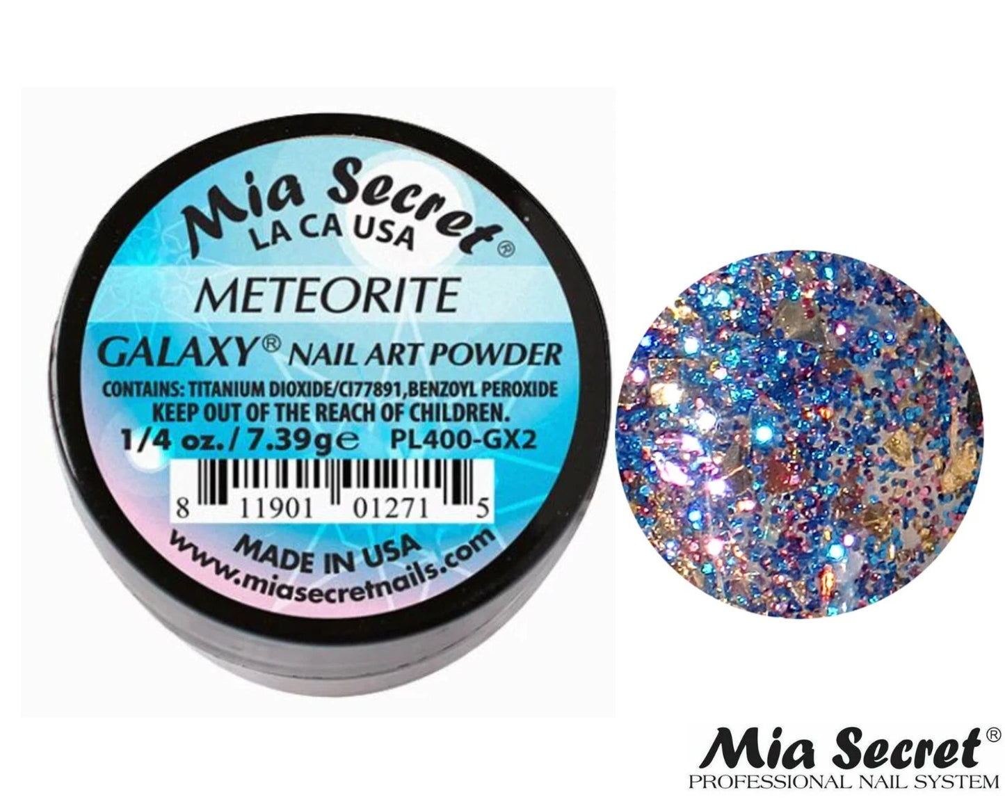 ✨💫 Mia Secret® METEORITE Galaxy Acrylic Powder – Efecto Galáctico Profesional | 1/4 oz