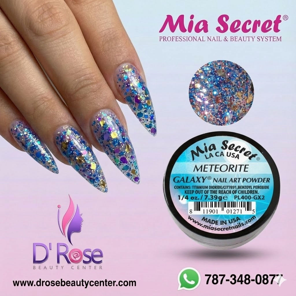 ✨💫 Mia Secret® METEORITE Galaxy Acrylic Powder – Efecto Galáctico Profesional | 1/4 oz
