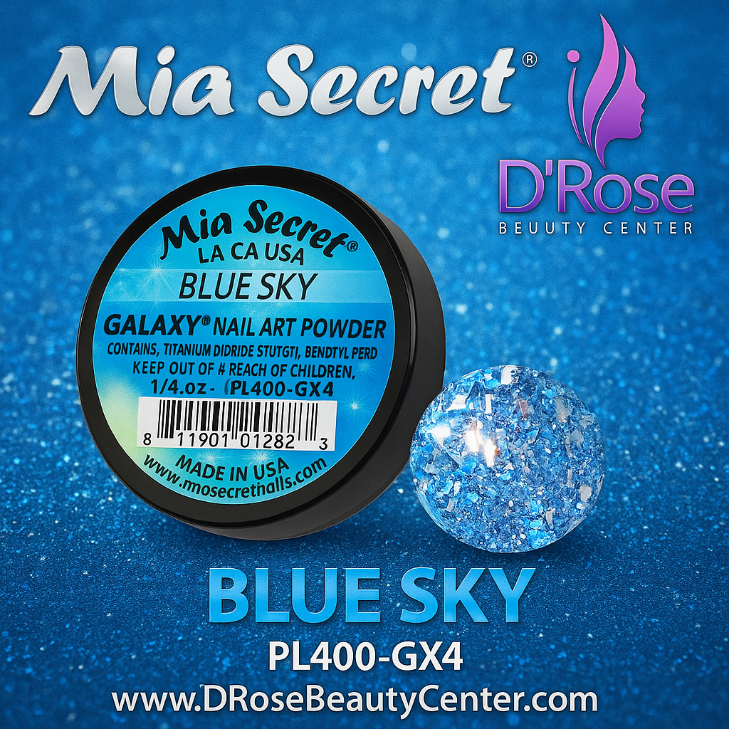 🌌 Galaxy Nail Art Powder BLUE SKY — PL400-GX4 (1/4 oz)