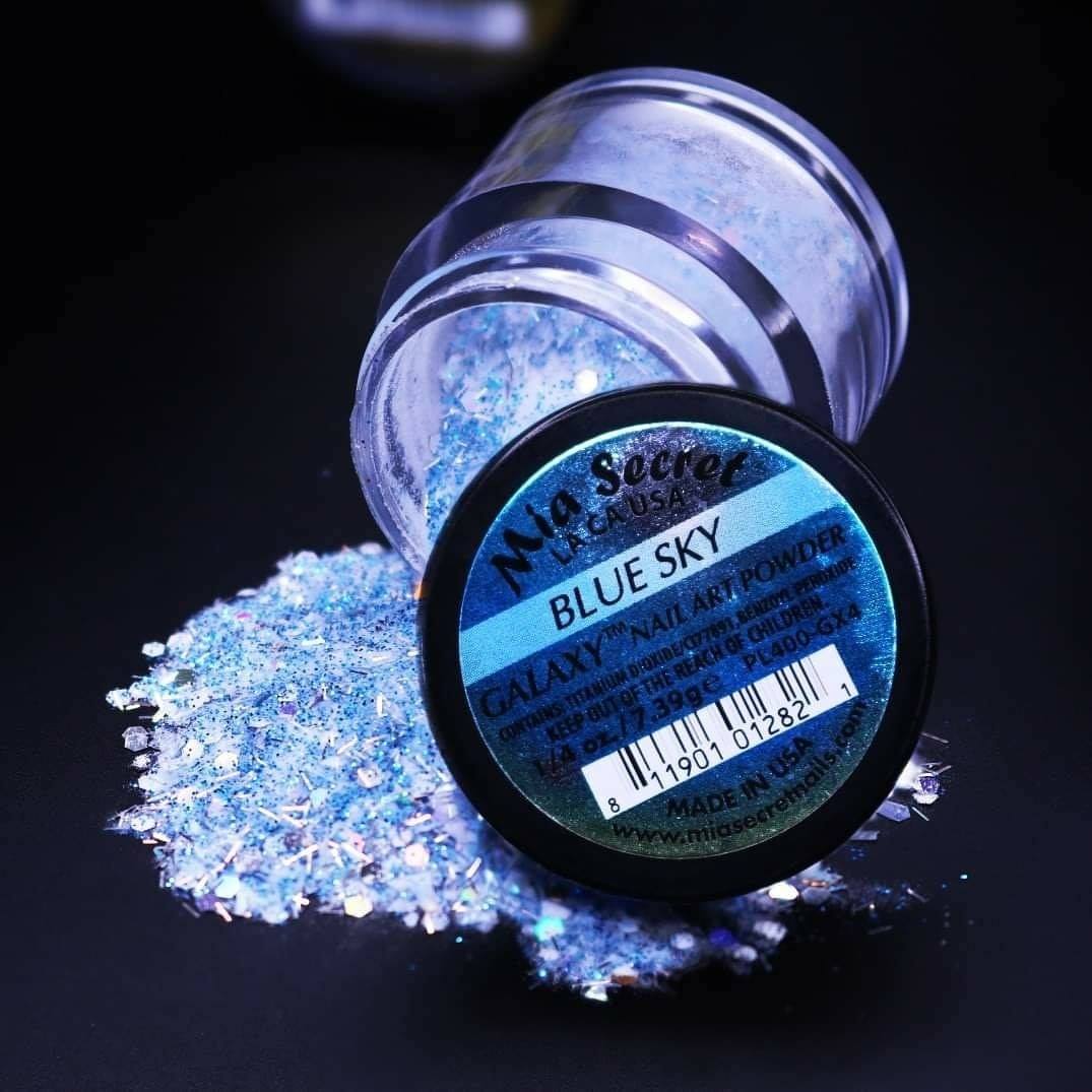 🌌 Galaxy Nail Art Powder BLUE SKY — PL400-GX4 (1/4 oz)