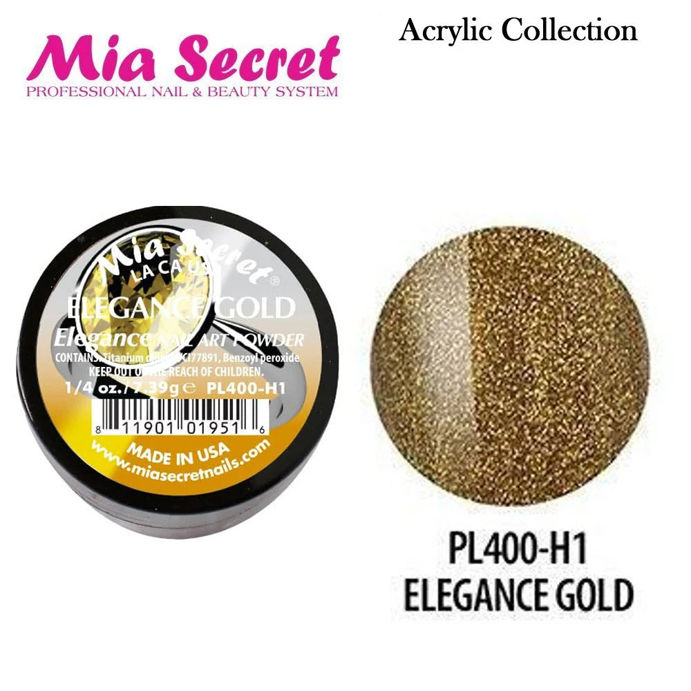 💛 Mia Secret – Elegance Gold PL400-H1 | Acrylic Art Powder 1/4 oz