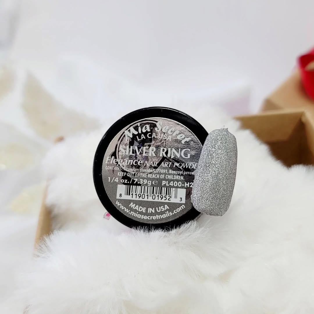 ✨💍 Mia Secret® SILVER RING – Elegance Collection | Acrílico Profesional Plata Metálico 1/4 oz (PL400-H2)