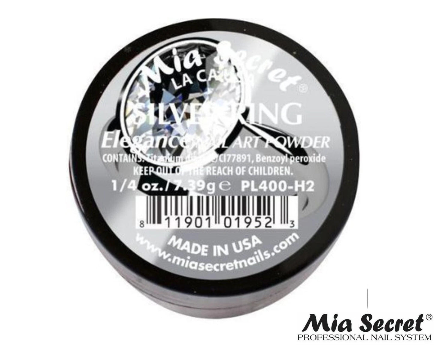 ✨💍 Mia Secret® SILVER RING – Elegance Collection | Acrílico Profesional Plata Metálico 1/4 oz (PL400-H2)