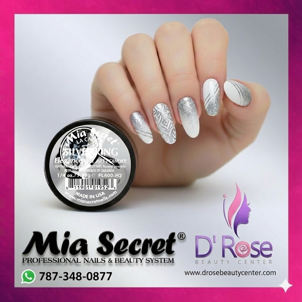 ✨💍 Mia Secret® SILVER RING – Elegance Collection | Acrílico Profesional Plata Metálico 1/4 oz (PL400-H2)