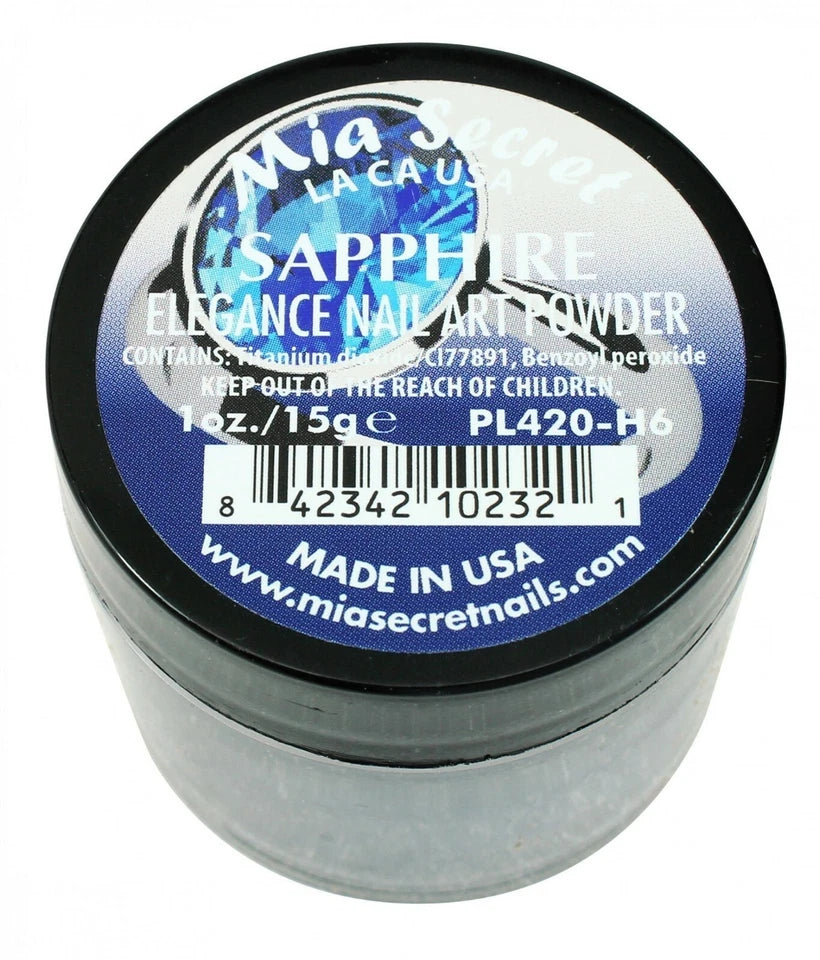 💎✨ MIA SECRET – ELEGANCE COLLECTION SAPPHIRE PL400-H6 | Nail Art Powder Acrílico Profesional – 1/4 oz
