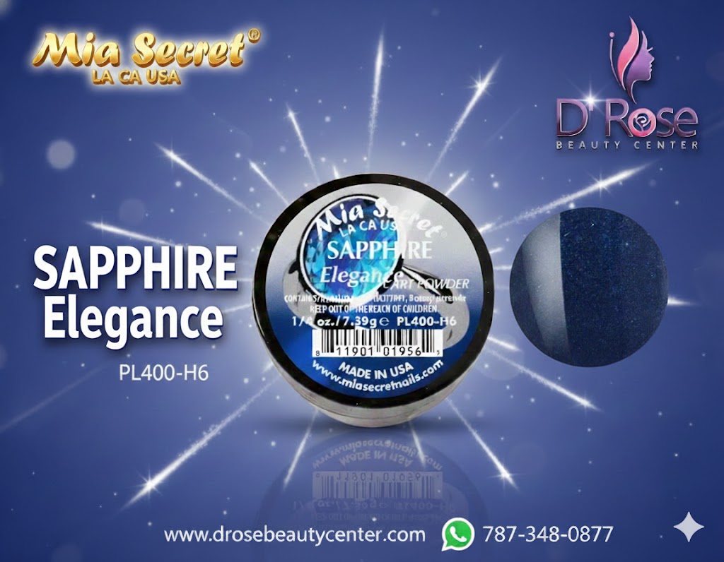 💎✨ MIA SECRET – ELEGANCE COLLECTION SAPPHIRE PL400-H6 | Nail Art Powder Acrílico Profesional – 1/4 oz