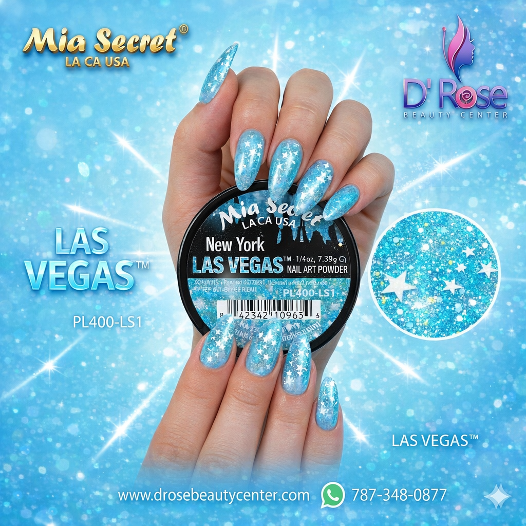 💎✨ NEW YORK – LAS VEGAS® Collection Acrílico Glitter Profesional 1/4 oz | PL400-LS1 ✨💎