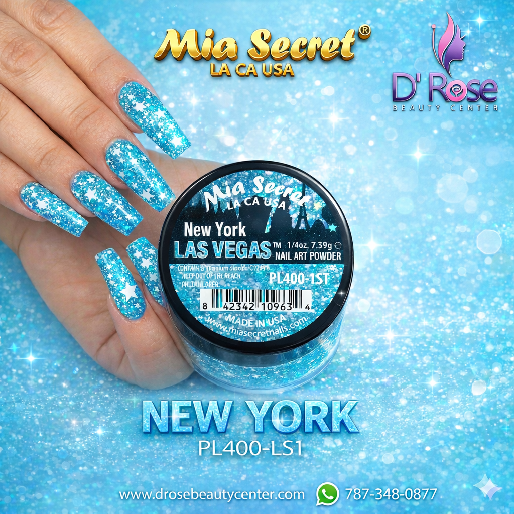 💎✨ NEW YORK – LAS VEGAS® Collection Acrílico Glitter Profesional 1/4 oz | PL400-LS1 ✨💎