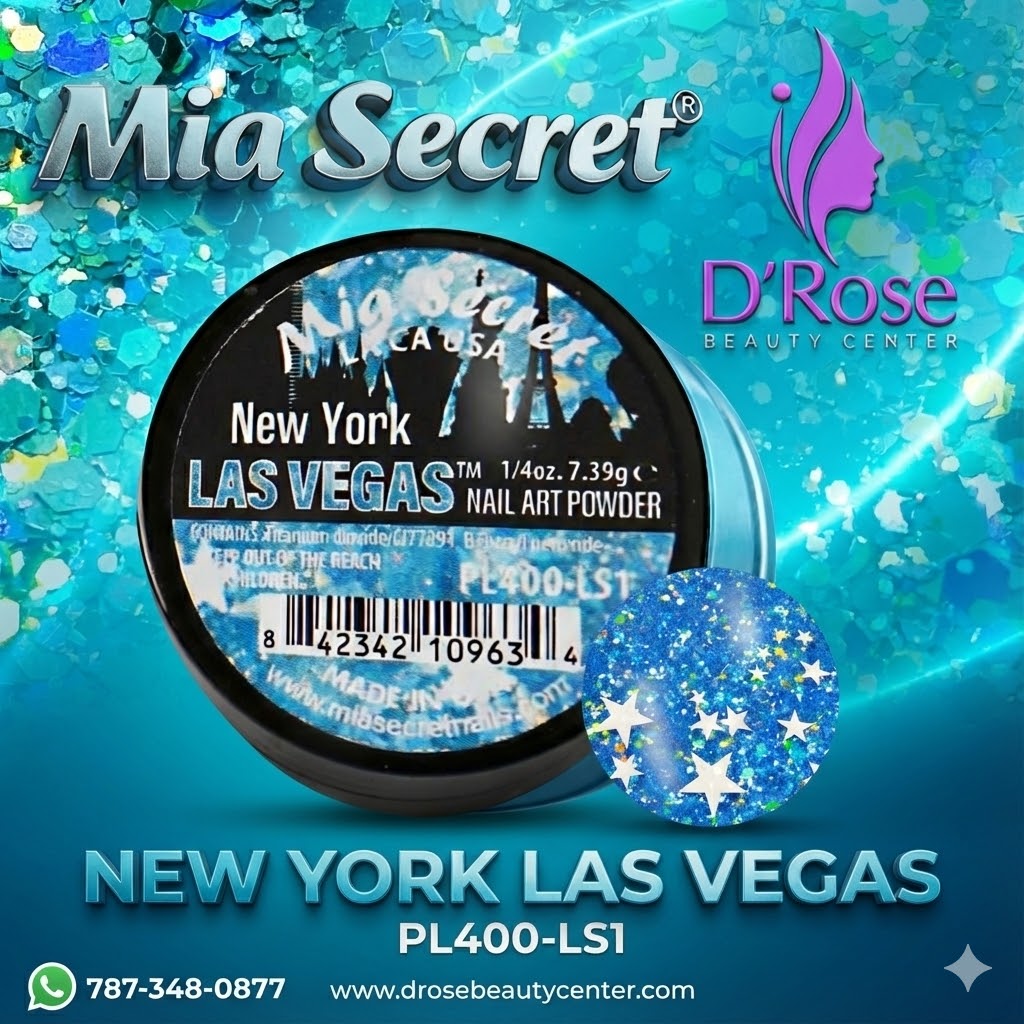 💎✨ NEW YORK – LAS VEGAS® Collection Acrílico Glitter Profesional 1/4 oz | PL400-LS1 ✨💎