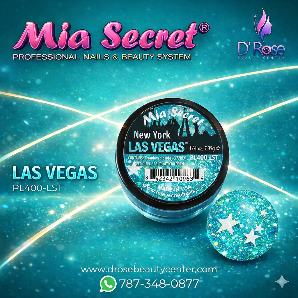 💎✨ NEW YORK – LAS VEGAS® Collection Acrílico Glitter Profesional 1/4 oz | PL400-LS1 ✨💎