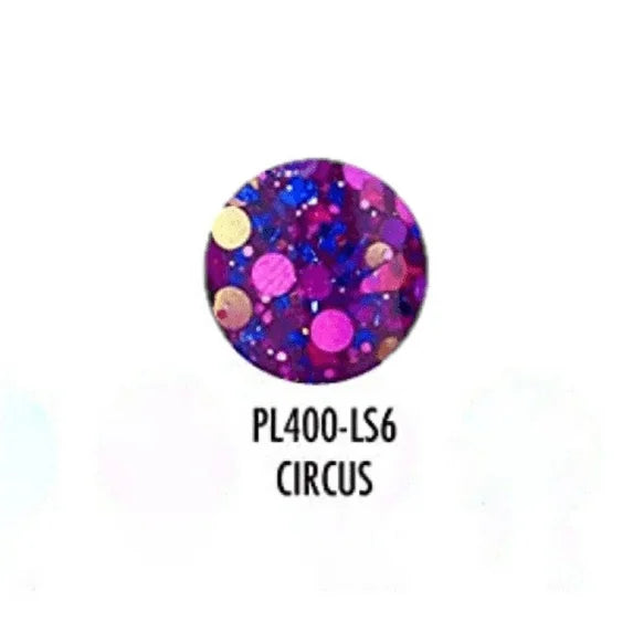 💜 Mia Secret Polvo Acrílico CIRCUS (1/4 oz) | Colección Las Vegas, Glitter y Color de Alto Impacto PL400-LS6