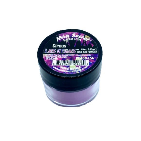 💜 Mia Secret Polvo Acrílico CIRCUS (1/4 oz) | Colección Las Vegas, Glitter y Color de Alto Impacto PL400-LS6