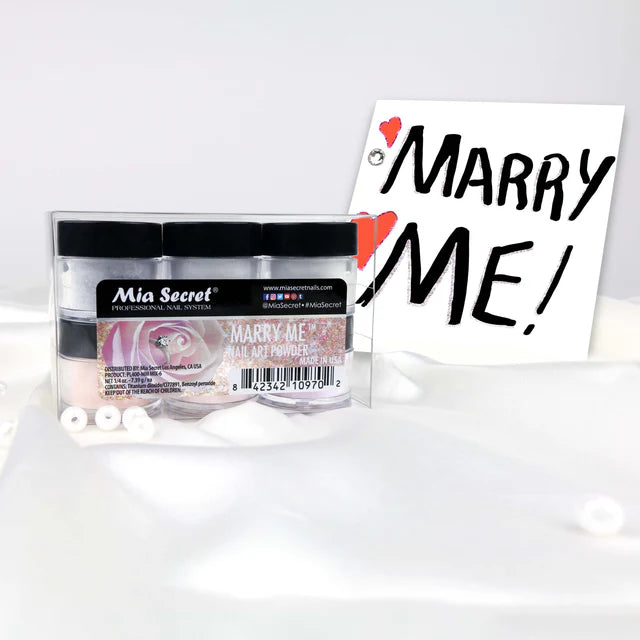 💍✨ Mia Secret Marry Me™ Kit 6PZ  Colección Acrílica Bridal – PL400-MM-MIX-6 | 6 × 1/4 oz