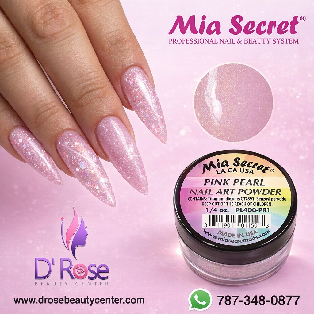 💖✨ PINK PEARL – Pearl Collection | Acrílico Profesional Rosa Perlado de Lujo (1/4 oz) ✨💖  Pink Pearl de M