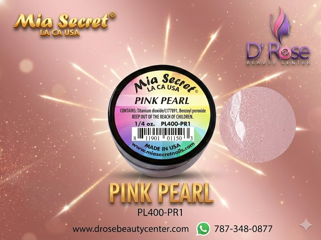 💖✨ PINK PEARL – Pearl Collection | Acrílico Profesional Rosa Perlado de Lujo (1/4 oz) ✨💖  Pink Pearl de M