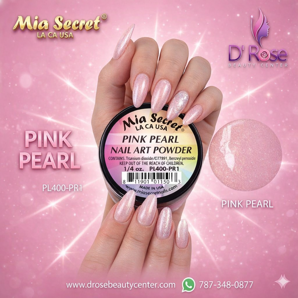 💖✨ PINK PEARL – Pearl Collection | Acrílico Profesional Rosa Perlado de Lujo (1/4 oz) ✨💖  Pink Pearl de M