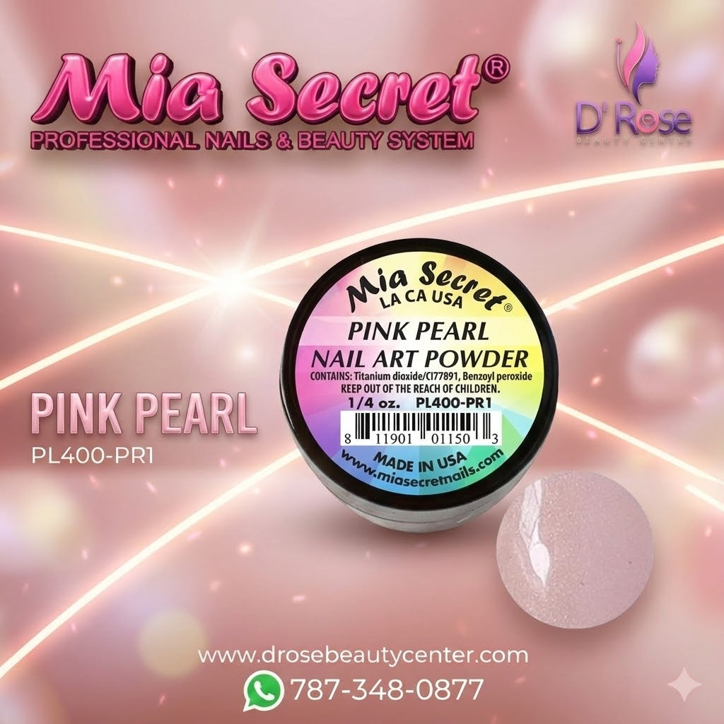 💖✨ PINK PEARL – Pearl Collection | Acrílico Profesional Rosa Perlado de Lujo (1/4 oz) ✨💖  Pink Pearl de M