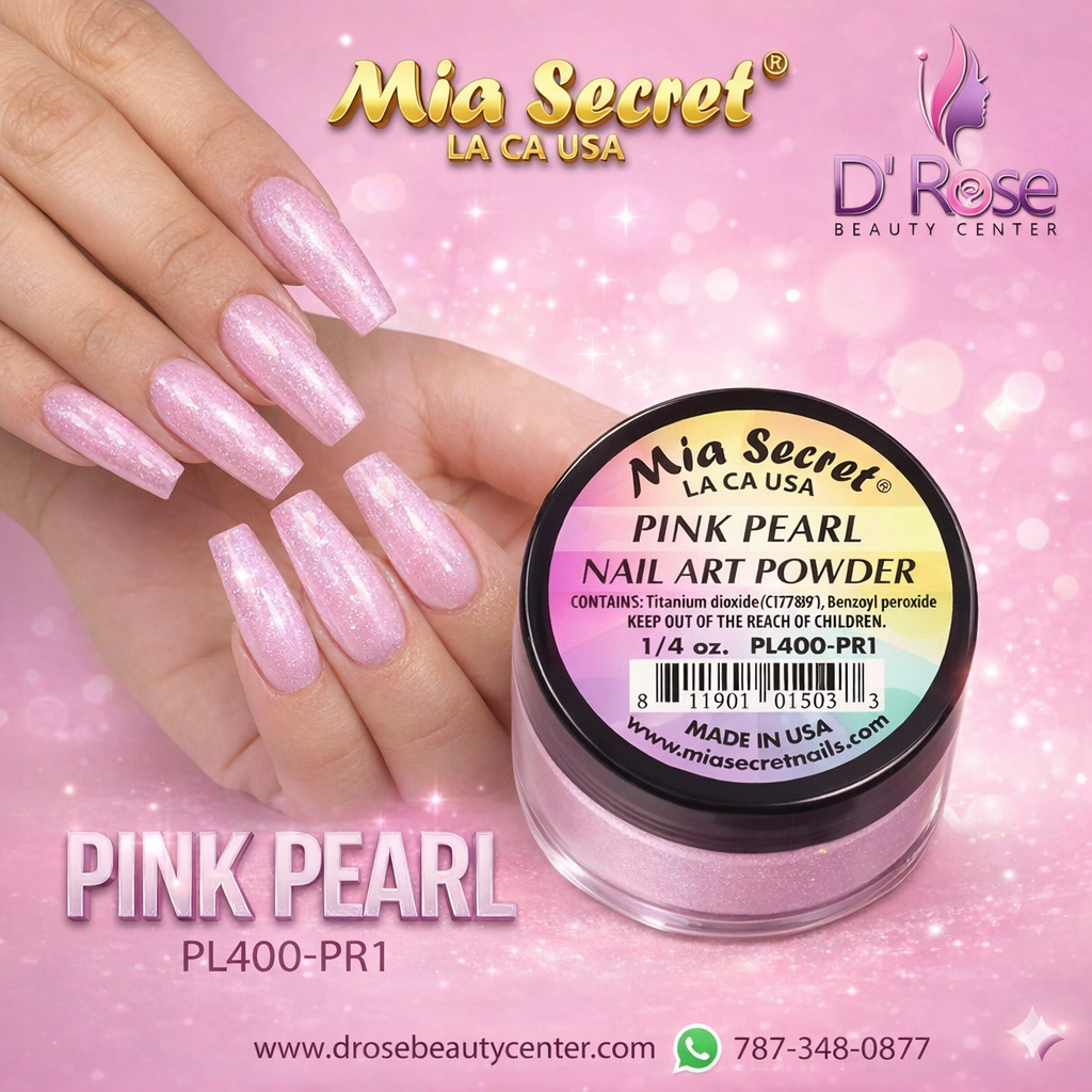 💖✨ PINK PEARL – Pearl Collection | Acrílico Profesional Rosa Perlado de Lujo (1/4 oz) ✨💖  Pink Pearl de M