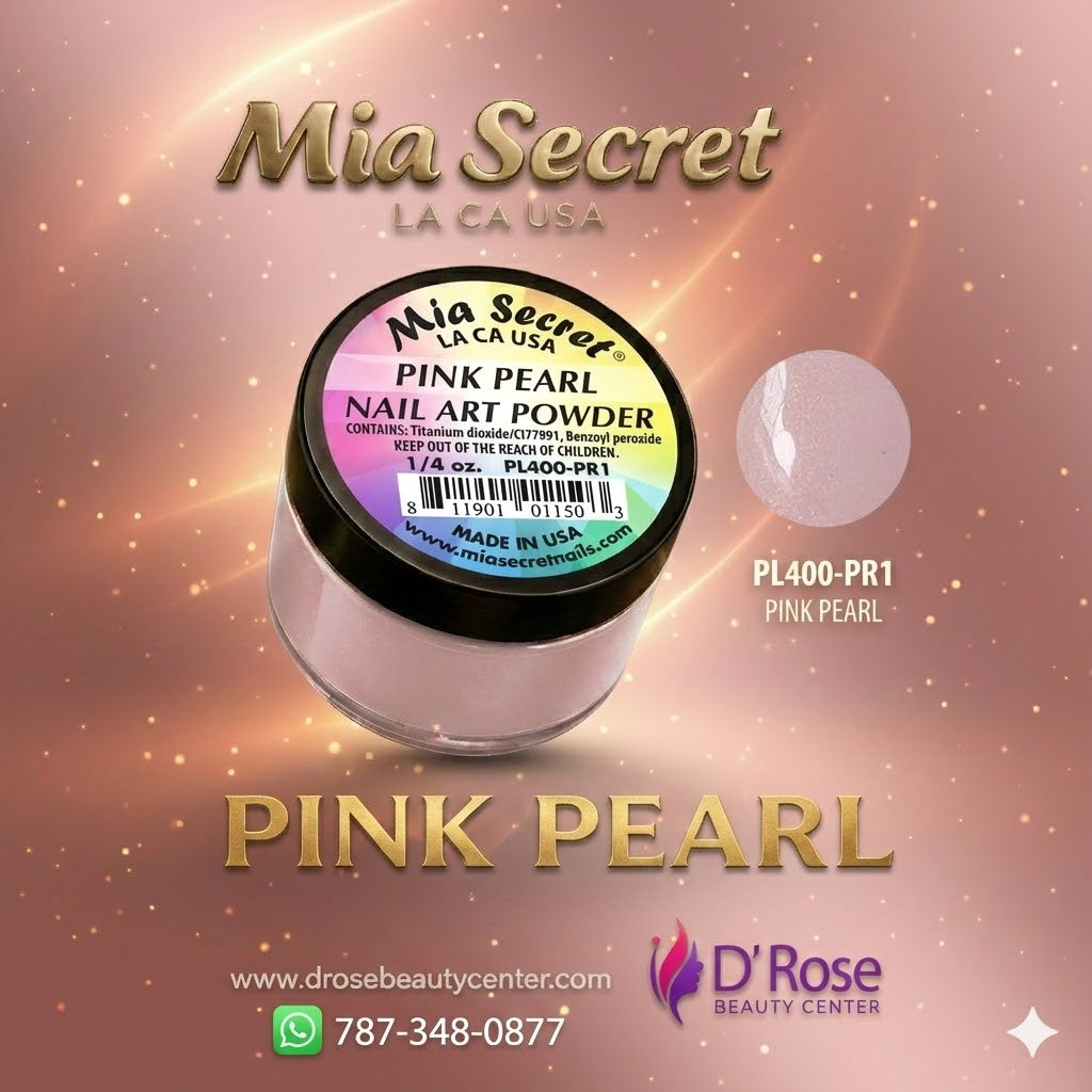💖✨ PINK PEARL – Pearl Collection | Acrílico Profesional Rosa Perlado de Lujo (1/4 oz) ✨💖  Pink Pearl de M