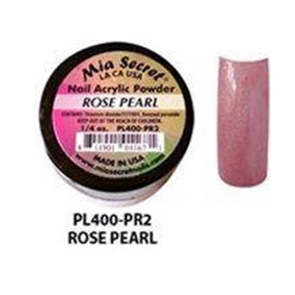 💎 Mia Secret Polvo Acrílico Rose Pearl (1/4 oz) | Colección Pearl, Acabado Rosado Nacarado PL400-PR2