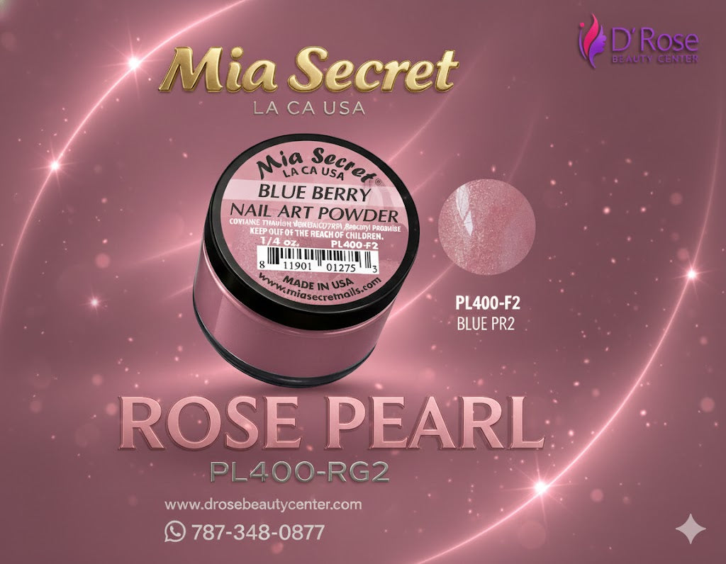 💎 Mia Secret Polvo Acrílico Rose Pearl (1/4 oz) | Colección Pearl, Acabado Rosado Nacarado PL400-PR2